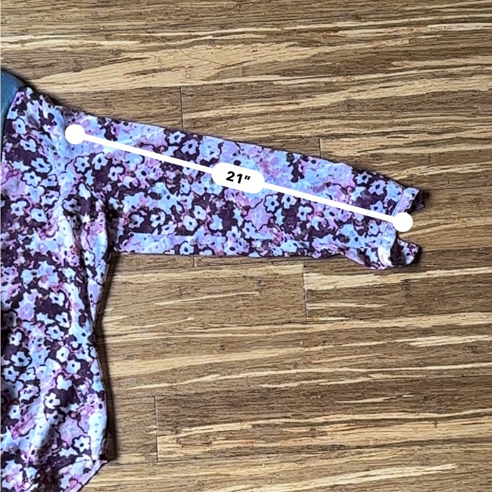 SOLD Upcycle Def Leppard Boho Floral Semi Sheer Top Blouse - One Of A Kind - Picture 14 of 15